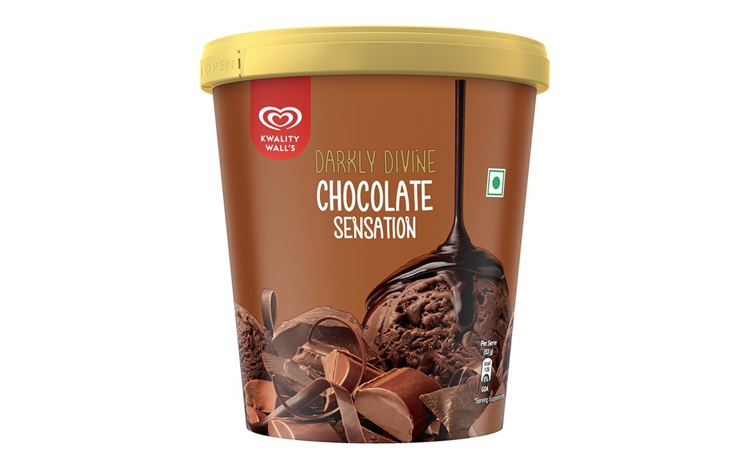 Kwality Walls Darkly Divine Chocolate Sensation    Cup  700 millilitre